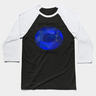 Sapphire Crystal September Birthstone Baseball T-Shirt